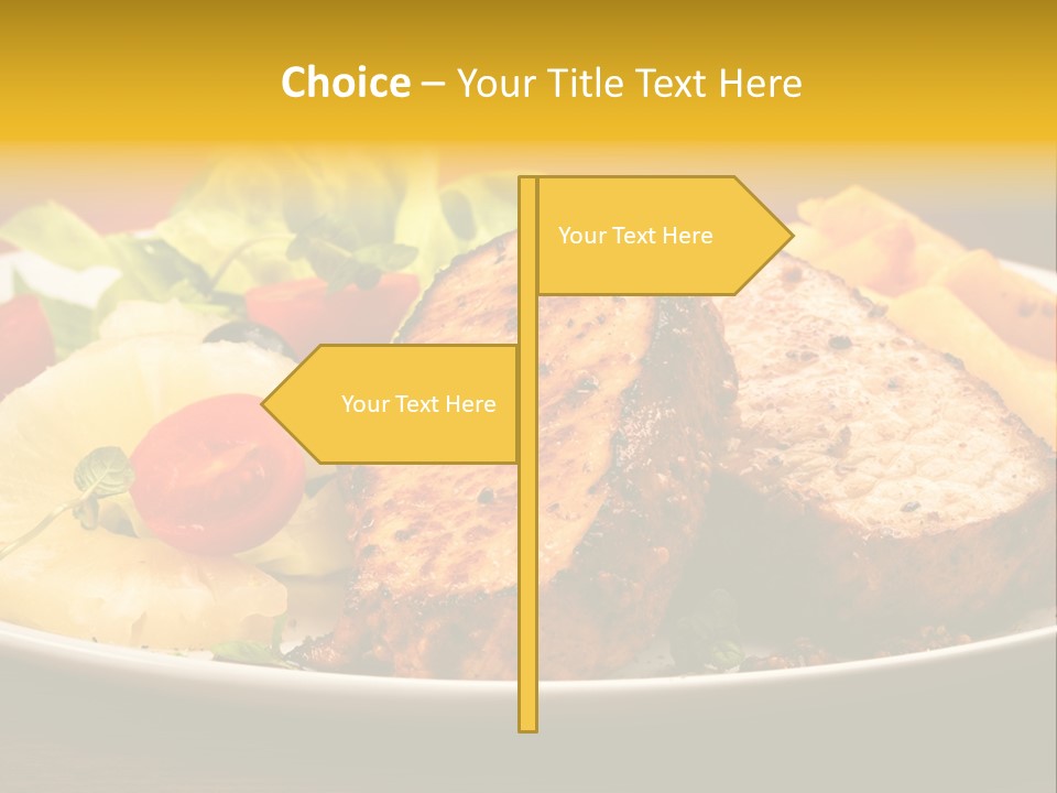 Vegetables Snacks Beefsteak PowerPoint Template