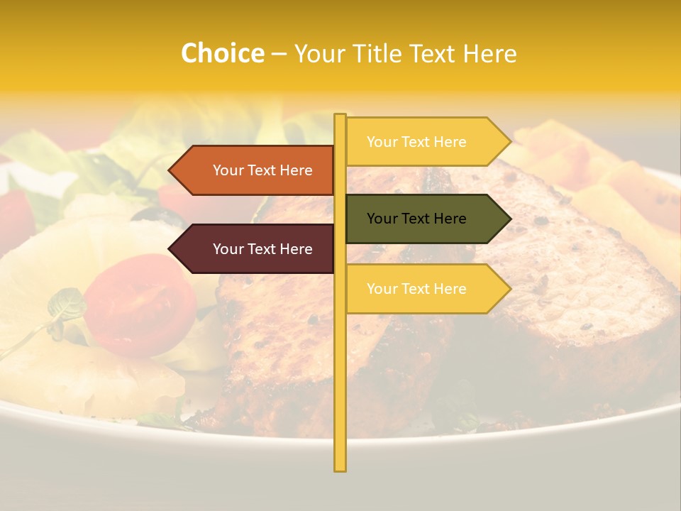 Vegetables Snacks Beefsteak PowerPoint Template