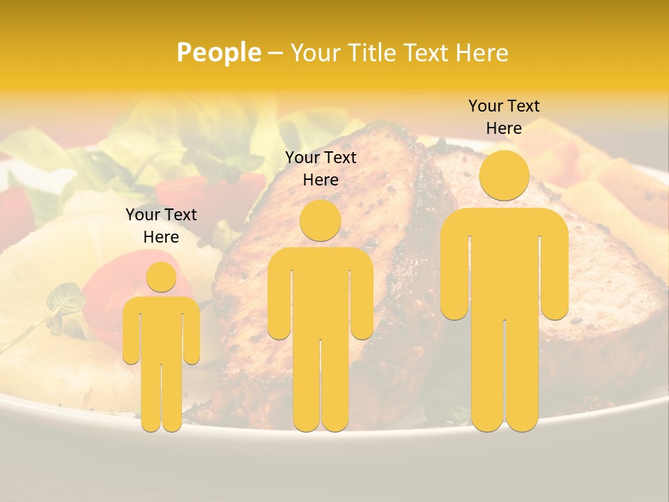 Vegetables Snacks Beefsteak PowerPoint Template