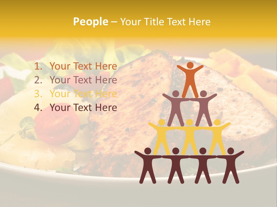 Vegetables Snacks Beefsteak PowerPoint Template