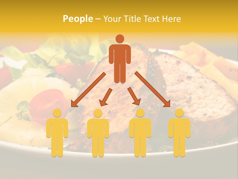 Vegetables Snacks Beefsteak PowerPoint Template