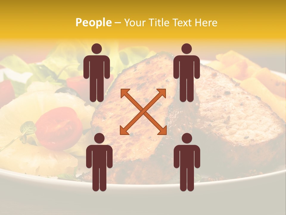 Vegetables Snacks Beefsteak PowerPoint Template