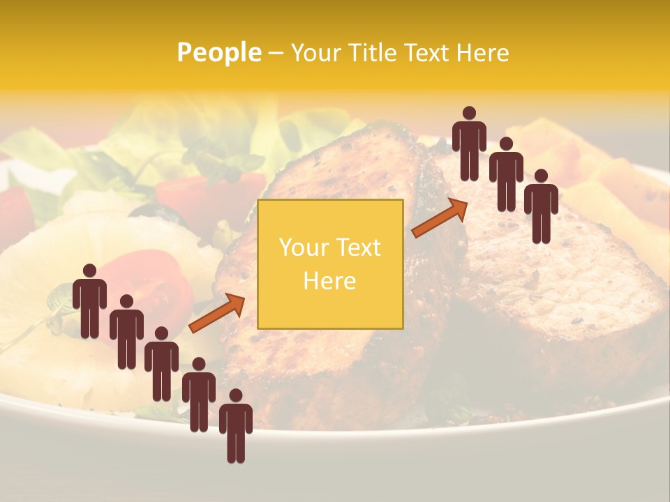 Vegetables Snacks Beefsteak PowerPoint Template