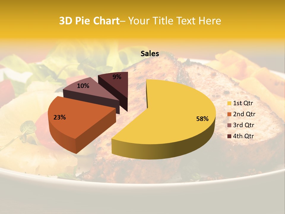 Vegetables Snacks Beefsteak PowerPoint Template