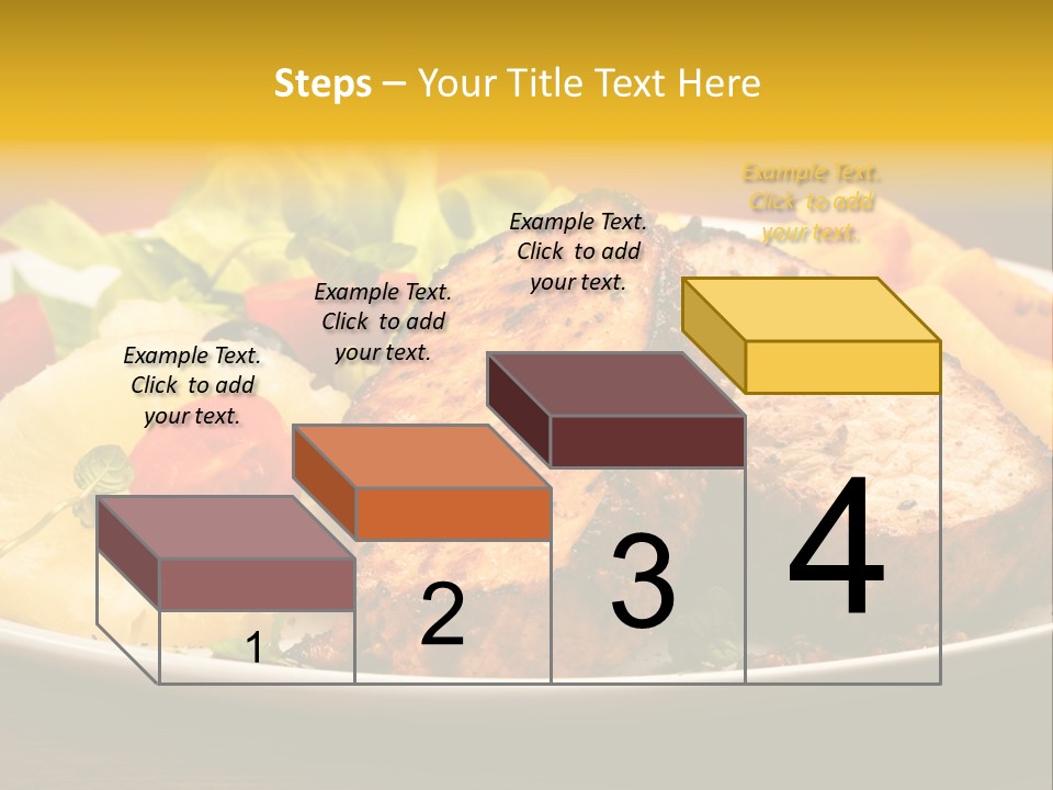 Vegetables Snacks Beefsteak PowerPoint Template