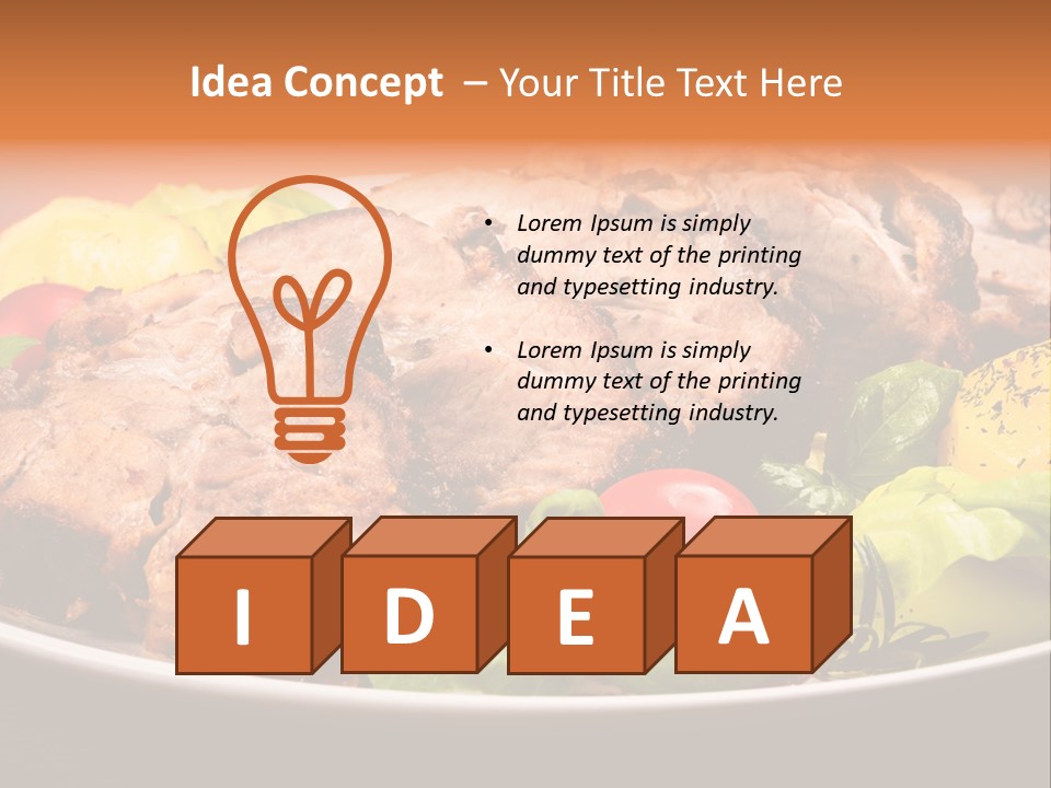Dish Dinner Basil PowerPoint Template