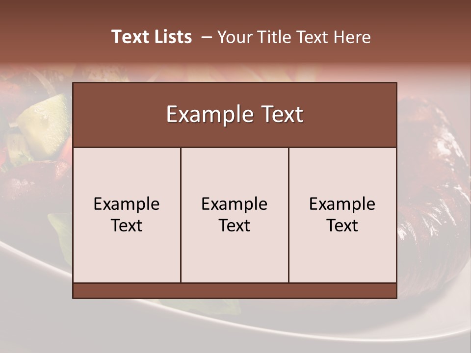 Salad Basil Nutrition PowerPoint Template