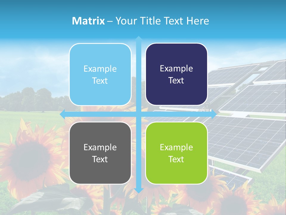 Innovazione Circuito Elettrico Girasole PowerPoint Template