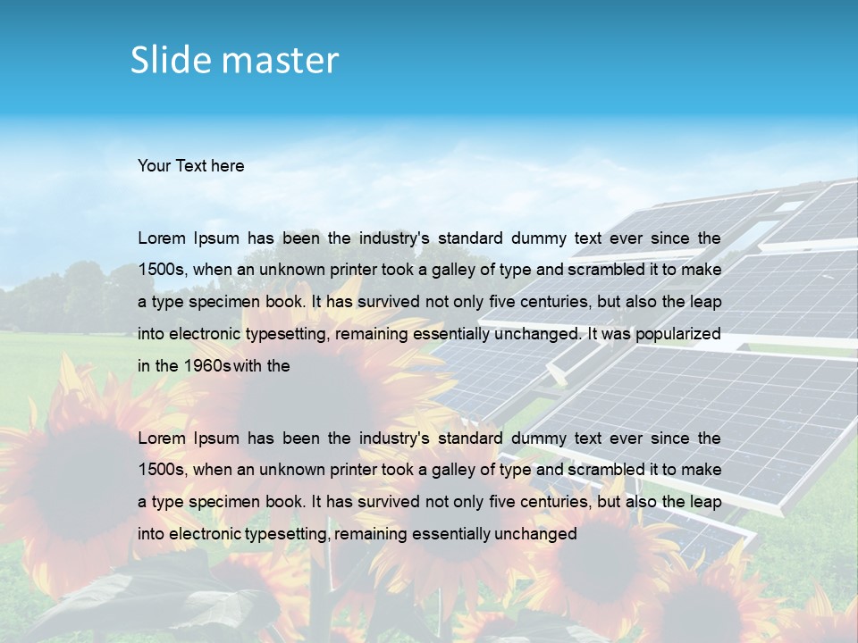 Innovazione Circuito Elettrico Girasole PowerPoint Template