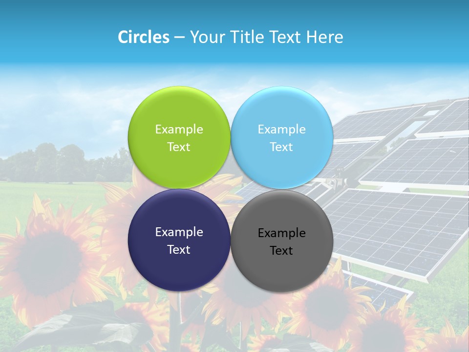 Innovazione Circuito Elettrico Girasole PowerPoint Template