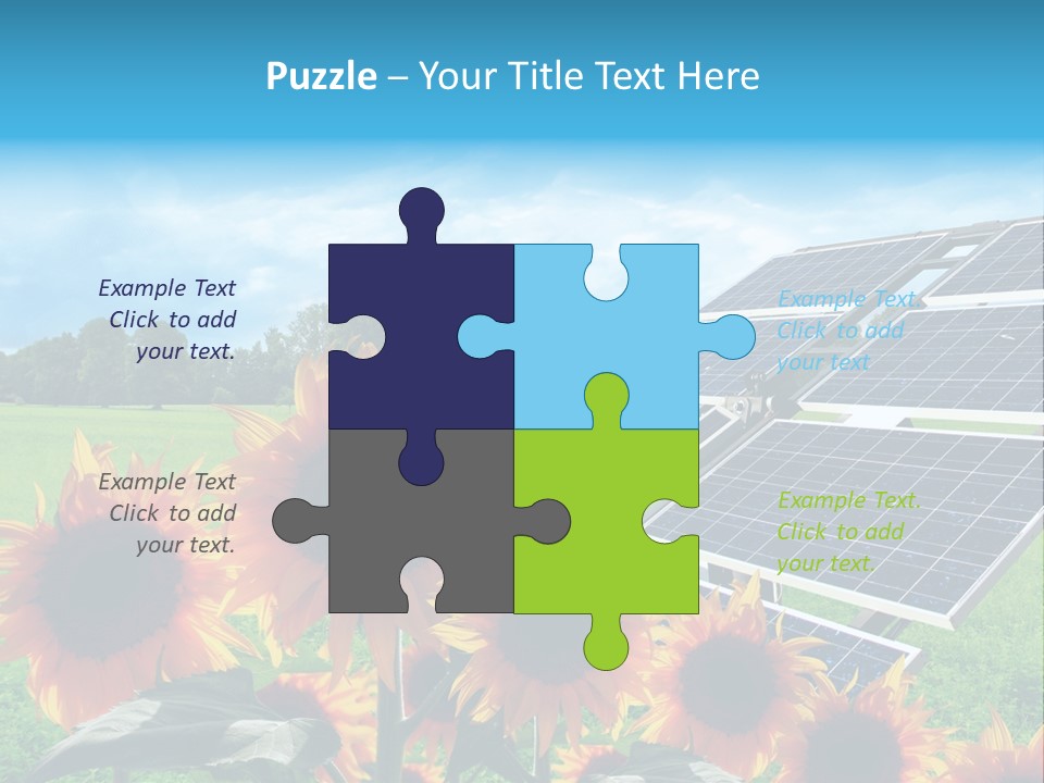 Innovazione Circuito Elettrico Girasole PowerPoint Template
