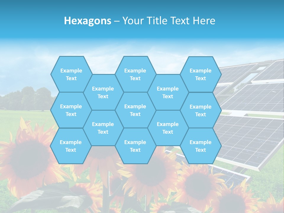 Innovazione Circuito Elettrico Girasole PowerPoint Template