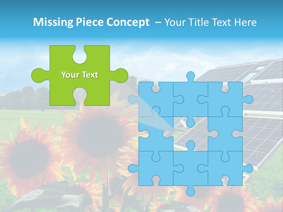 Innovazione Circuito Elettrico Girasole PowerPoint Template