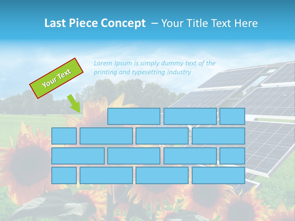 Innovazione Circuito Elettrico Girasole PowerPoint Template