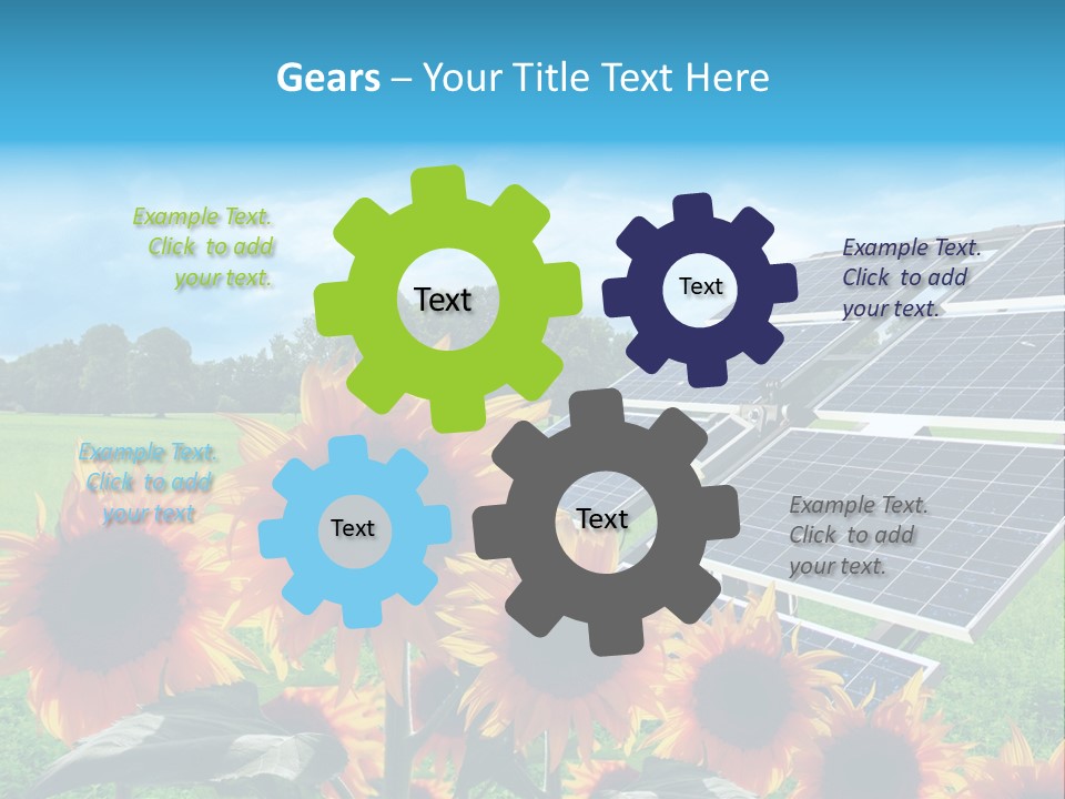 Innovazione Circuito Elettrico Girasole PowerPoint Template