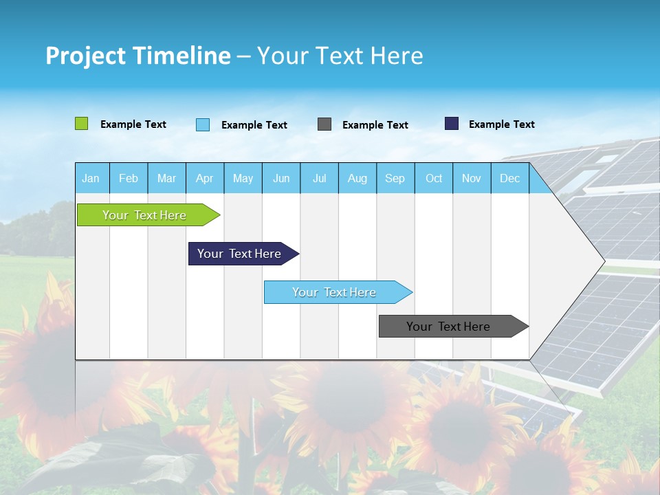 Innovazione Circuito Elettrico Girasole PowerPoint Template
