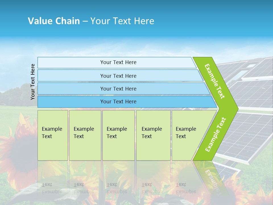 Innovazione Circuito Elettrico Girasole PowerPoint Template