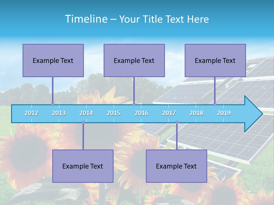 Innovazione Circuito Elettrico Girasole PowerPoint Template