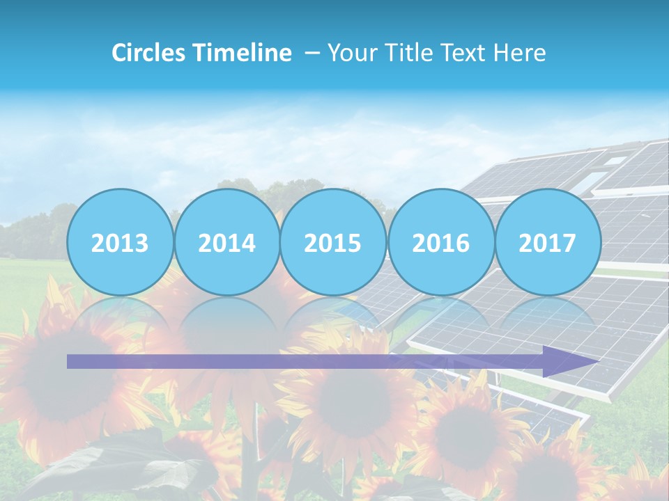 Innovazione Circuito Elettrico Girasole PowerPoint Template