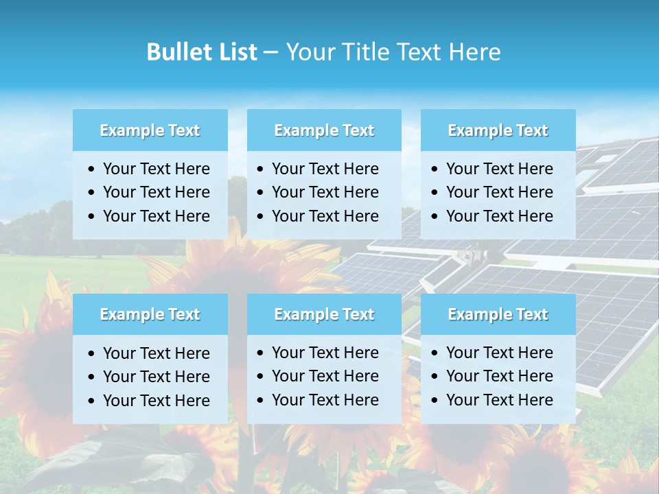 Innovazione Circuito Elettrico Girasole PowerPoint Template