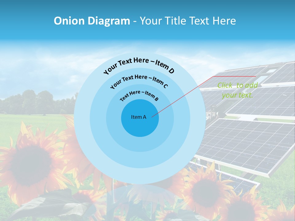 Innovazione Circuito Elettrico Girasole PowerPoint Template