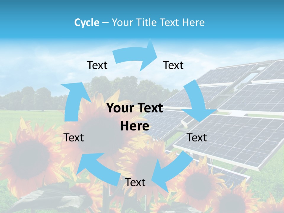 Innovazione Circuito Elettrico Girasole PowerPoint Template