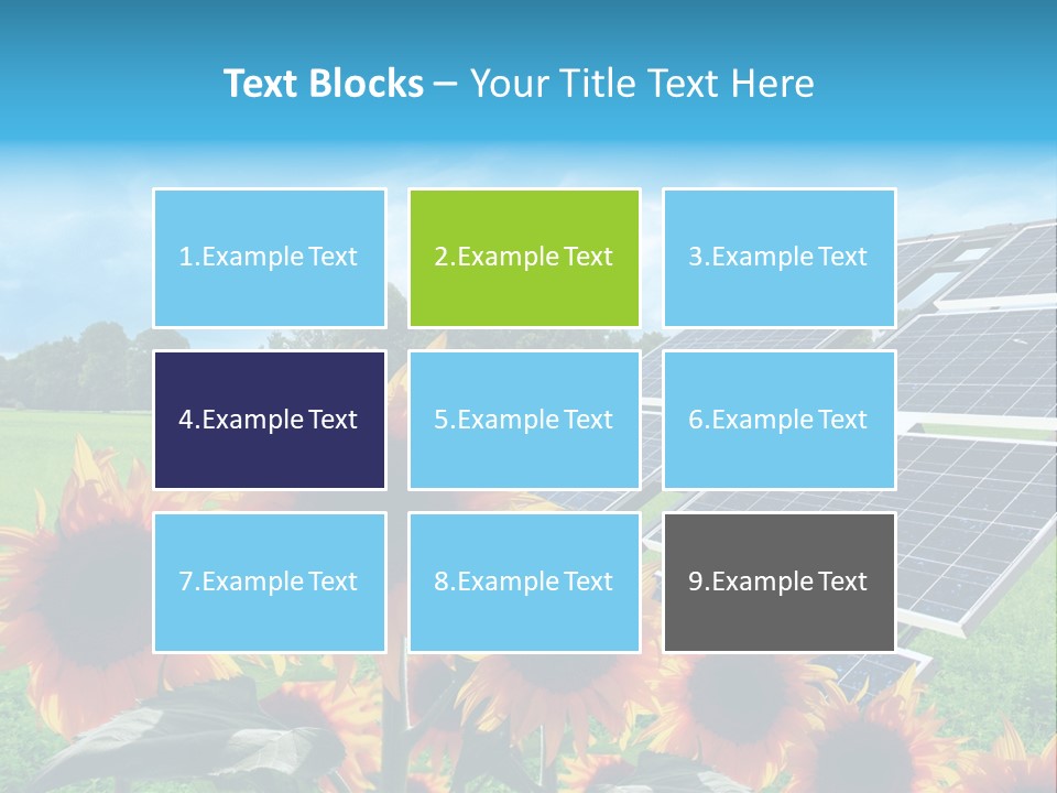 Innovazione Circuito Elettrico Girasole PowerPoint Template