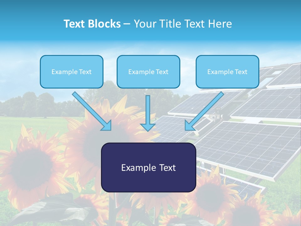Innovazione Circuito Elettrico Girasole PowerPoint Template