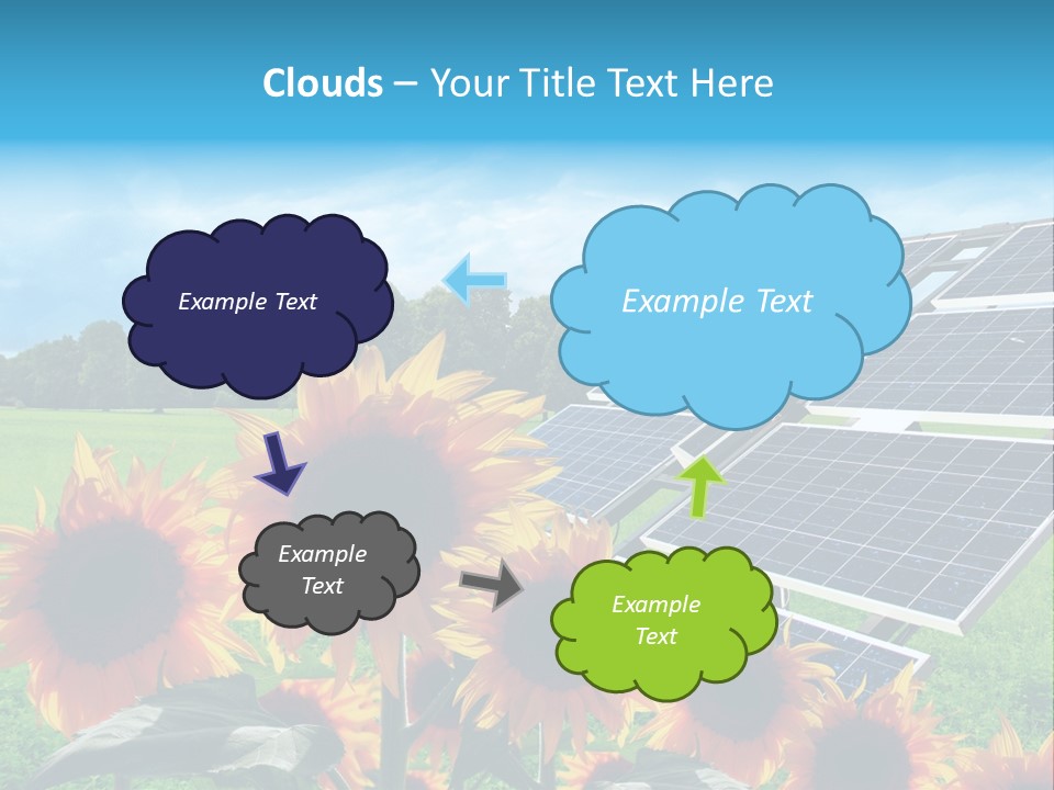 Innovazione Circuito Elettrico Girasole PowerPoint Template