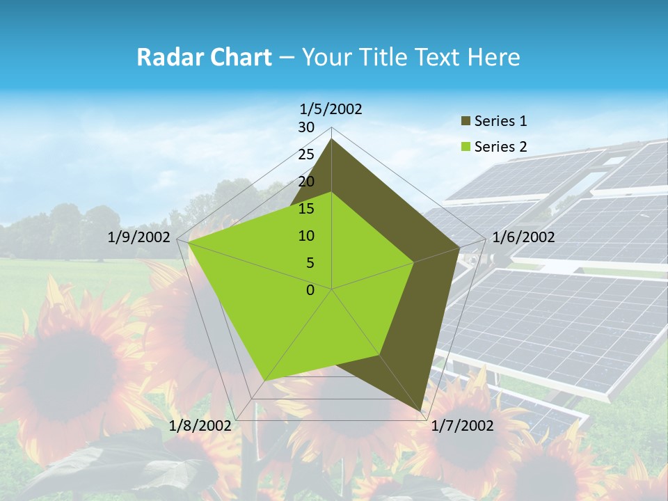 Innovazione Circuito Elettrico Girasole PowerPoint Template