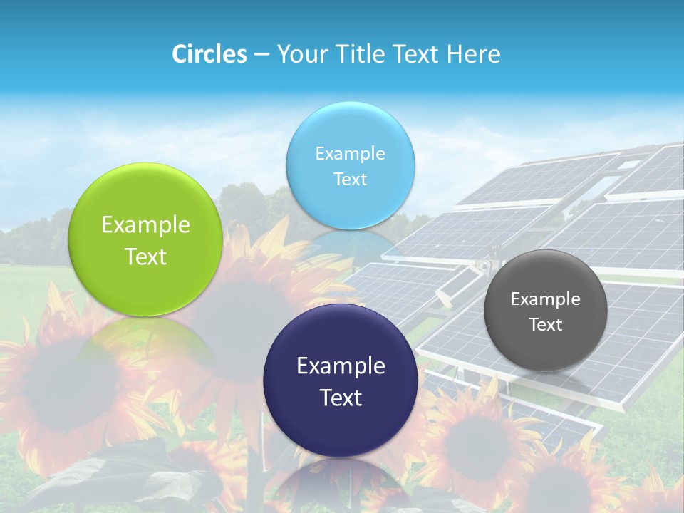 Innovazione Circuito Elettrico Girasole PowerPoint Template