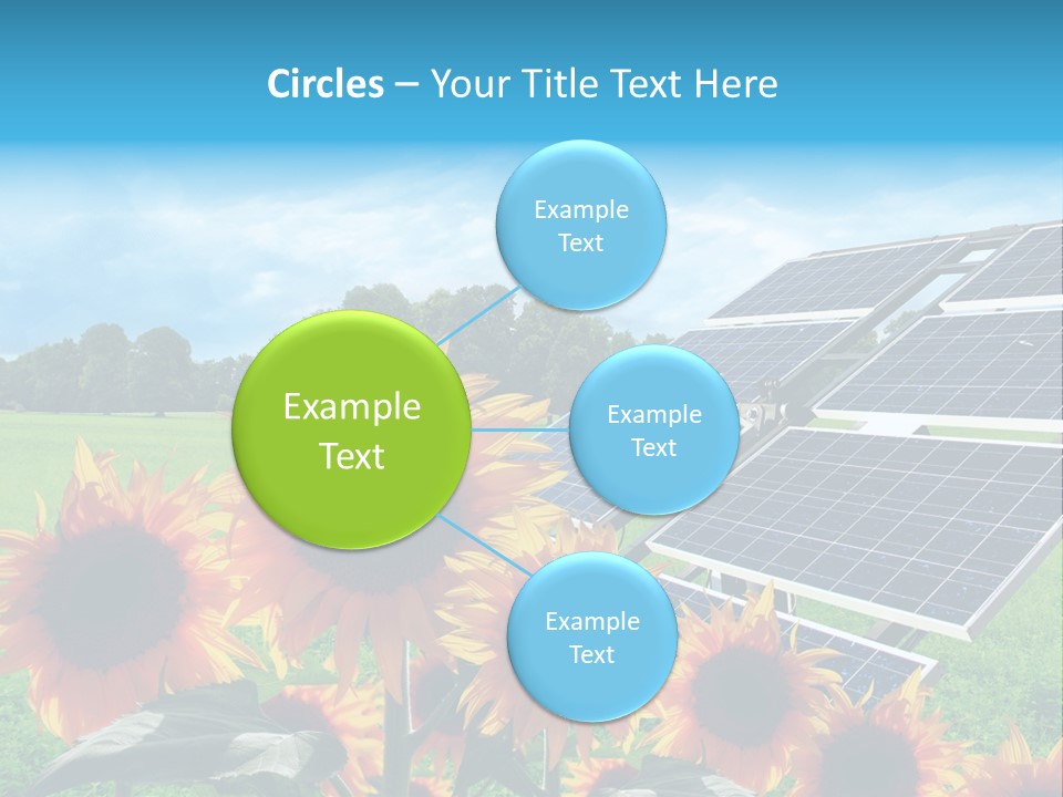 Innovazione Circuito Elettrico Girasole PowerPoint Template