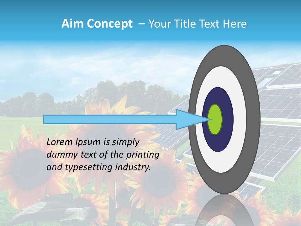 Innovazione Circuito Elettrico Girasole PowerPoint Template