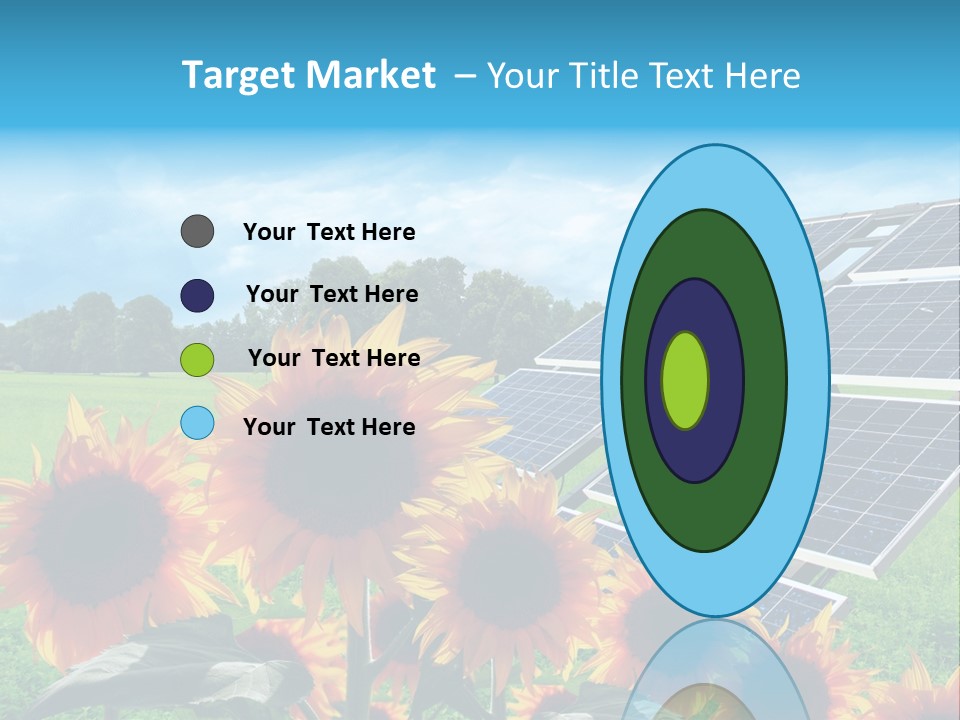 Innovazione Circuito Elettrico Girasole PowerPoint Template