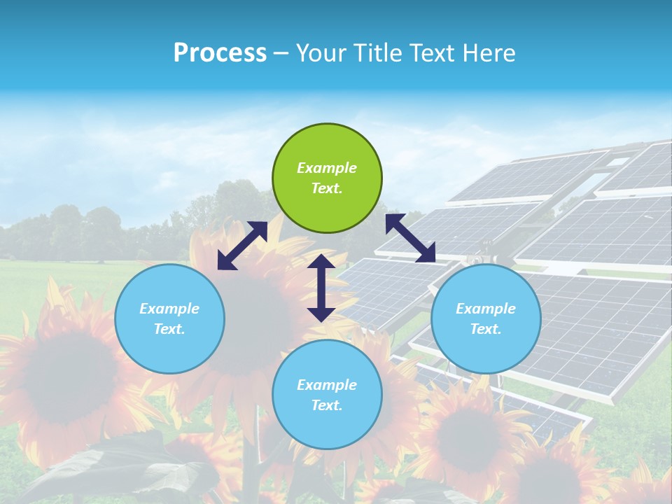 Innovazione Circuito Elettrico Girasole PowerPoint Template