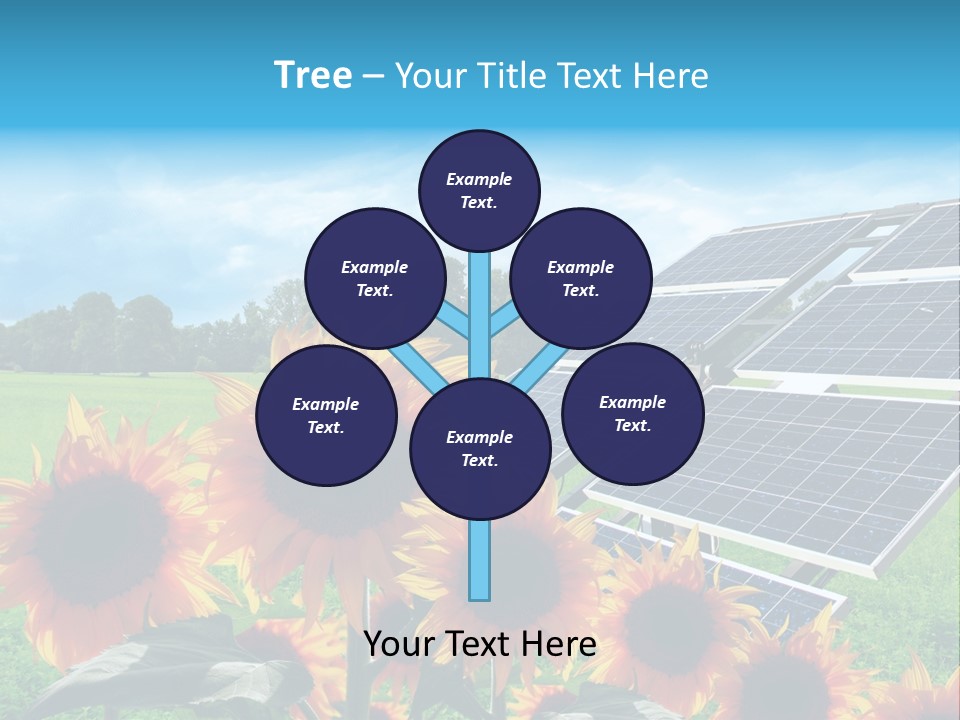 Innovazione Circuito Elettrico Girasole PowerPoint Template