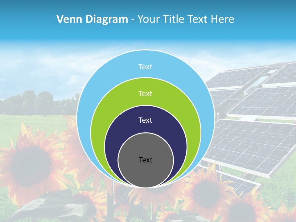 Innovazione Circuito Elettrico Girasole PowerPoint Template