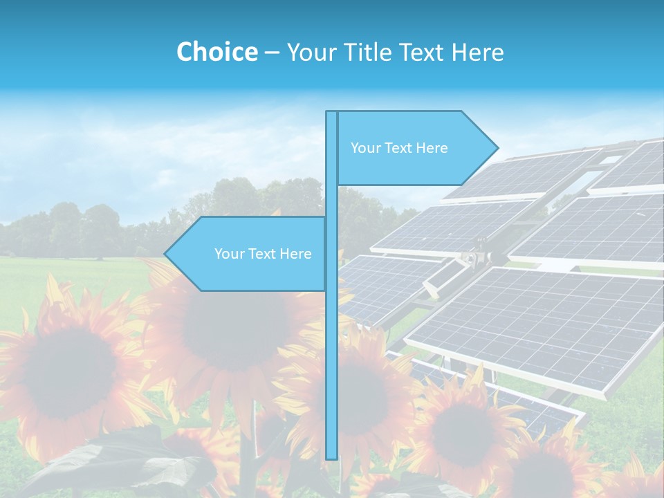 Innovazione Circuito Elettrico Girasole PowerPoint Template