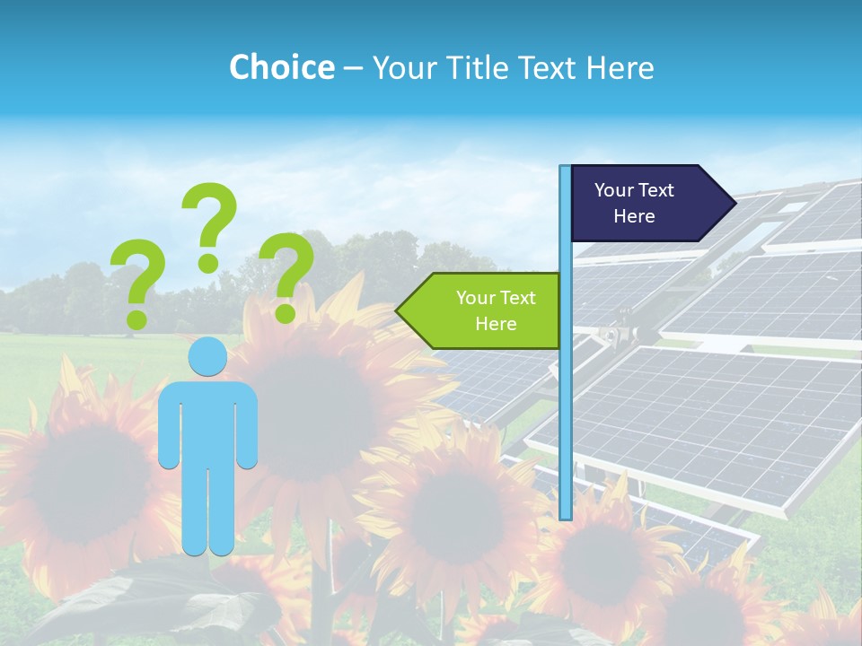 Innovazione Circuito Elettrico Girasole PowerPoint Template