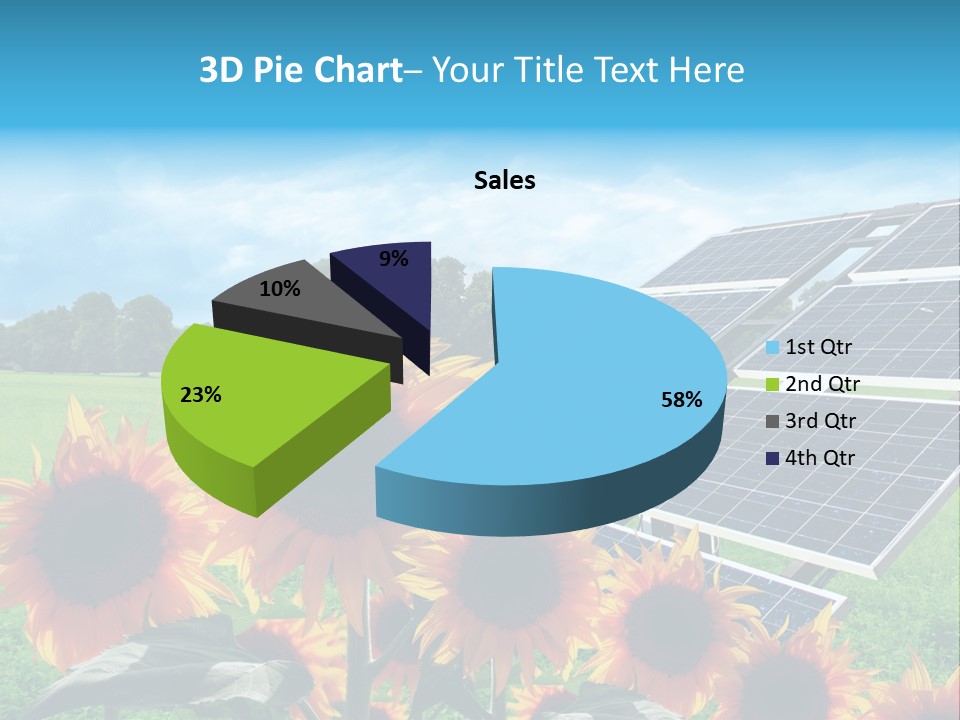 Innovazione Circuito Elettrico Girasole PowerPoint Template
