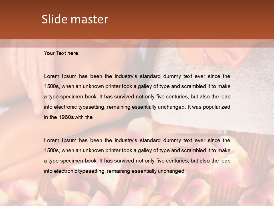 Massaging Person Care PowerPoint Template