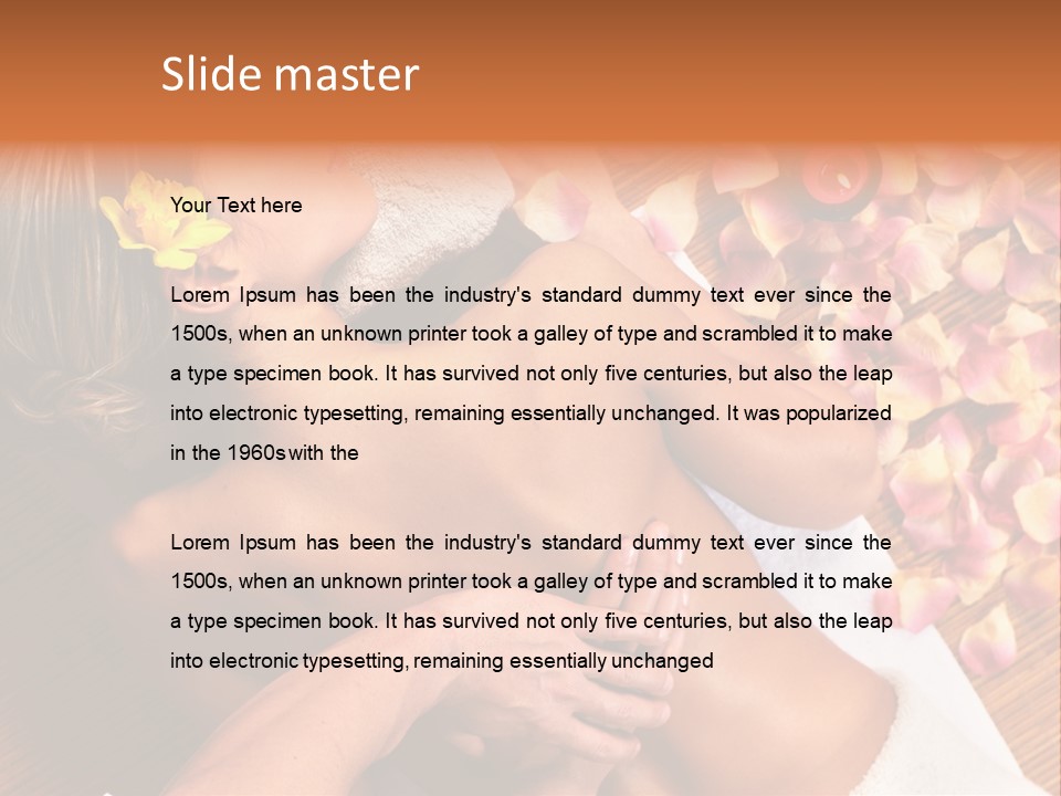 Rose Treatment Back PowerPoint Template