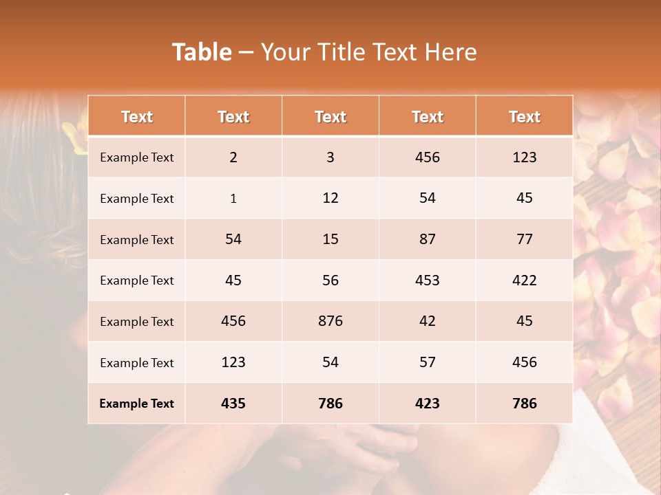 Rose Treatment Back PowerPoint Template