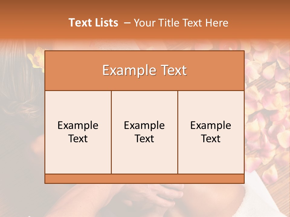 Rose Treatment Back PowerPoint Template