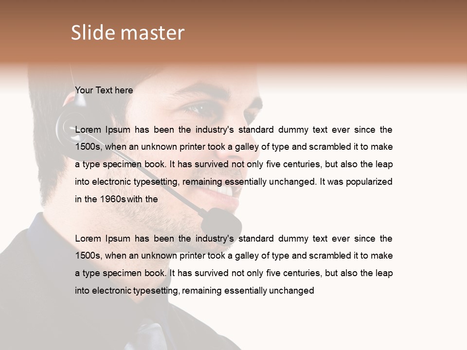 Handsome Businessman Background PowerPoint Template