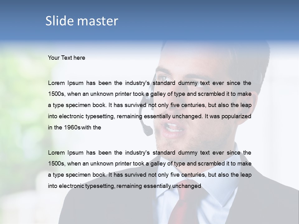 Call Center Call Work PowerPoint Template