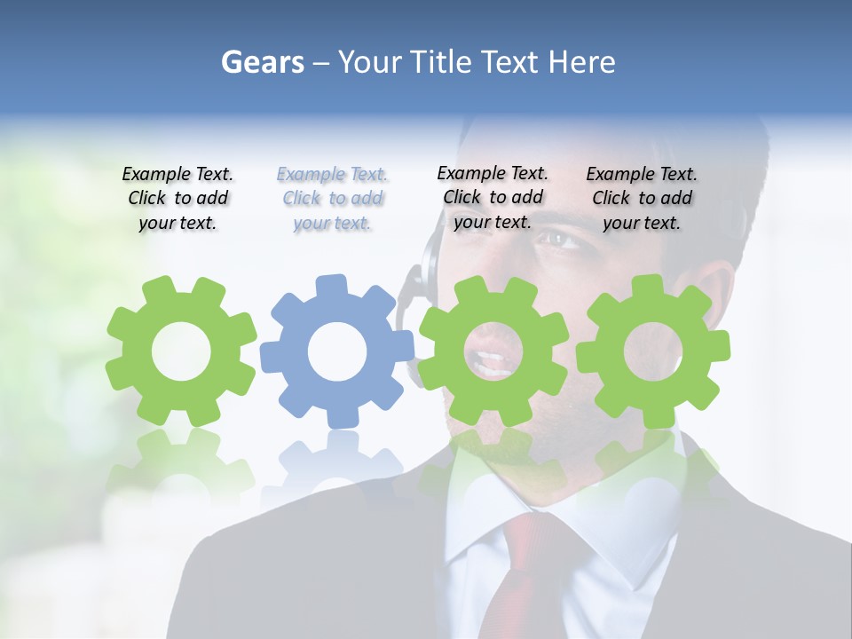 Call Center Call Work PowerPoint Template