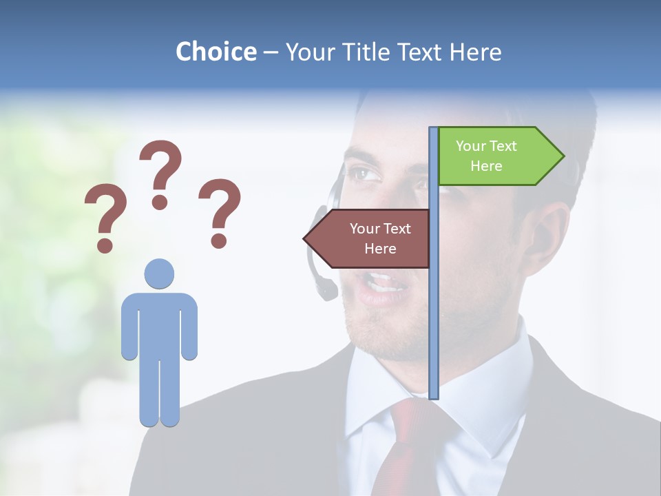 Call Center Call Work PowerPoint Template