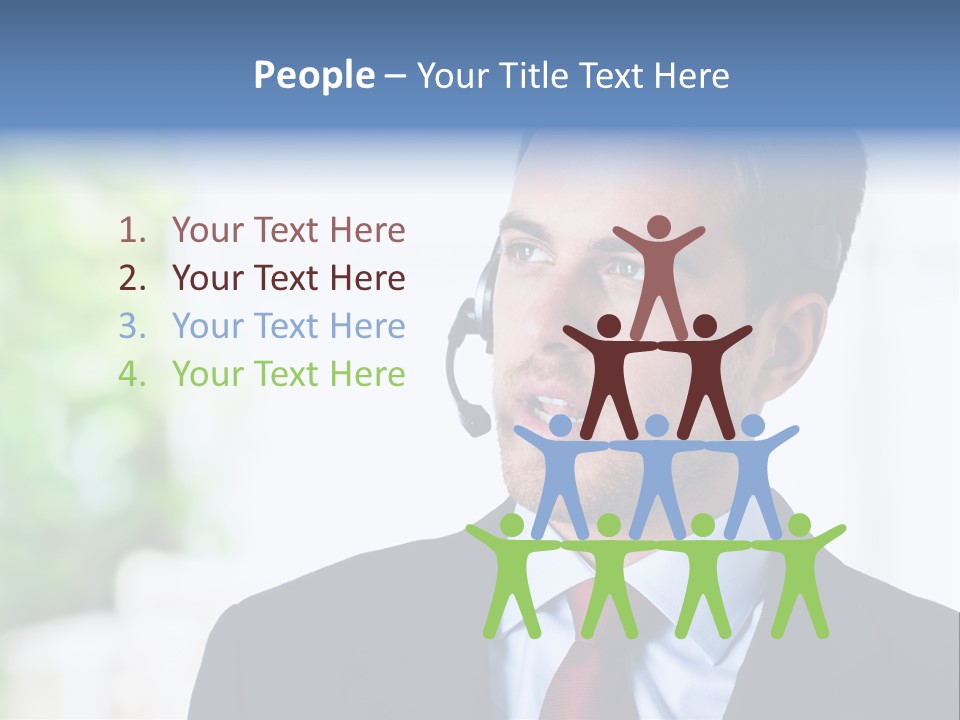 Call Center Call Work PowerPoint Template