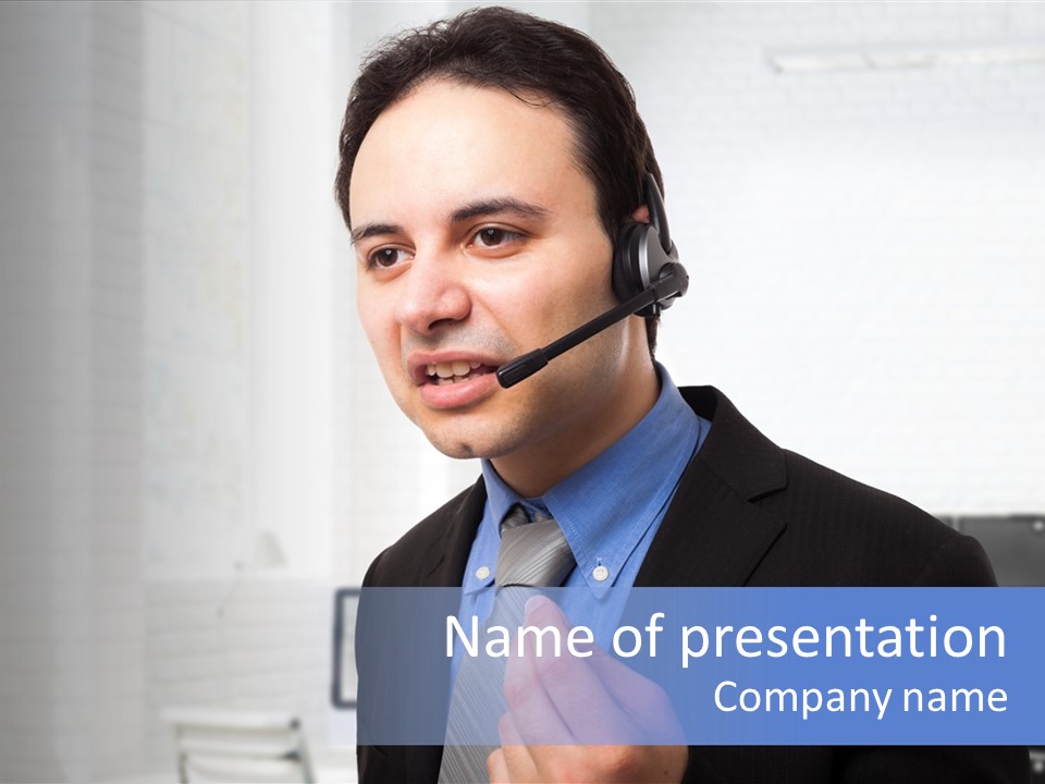 Person Customer Care Support PowerPoint Template